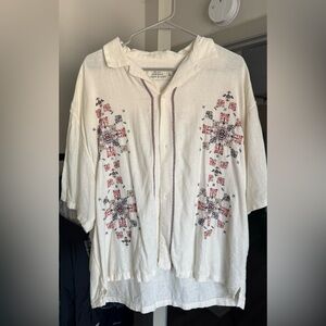 Abercrombie Cropped Linen Shirt